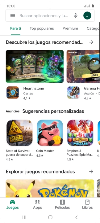 Desliza el dedo hacia la derecha desde la parte izquierda de la pantalla.