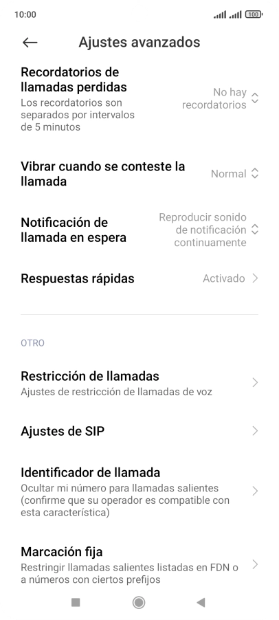 Pulsa Marcación fija.
