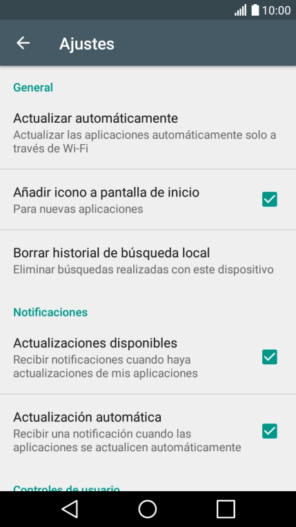 Pulsa Actualizar automáticamente.