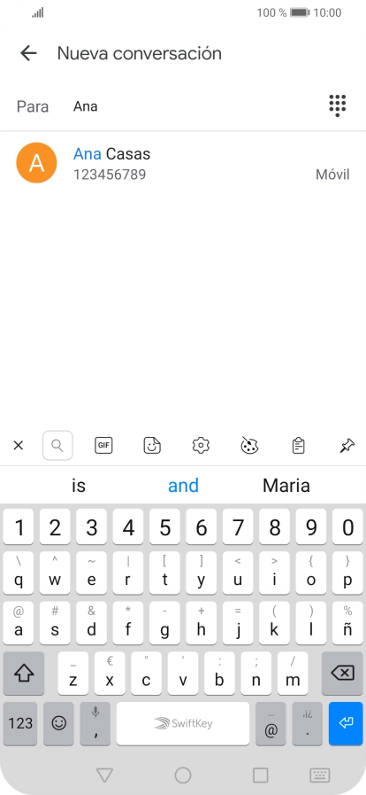 Pulsa el contacto deseado.