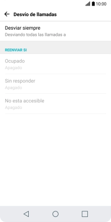 Pulsa el tipo de desvío deseado.