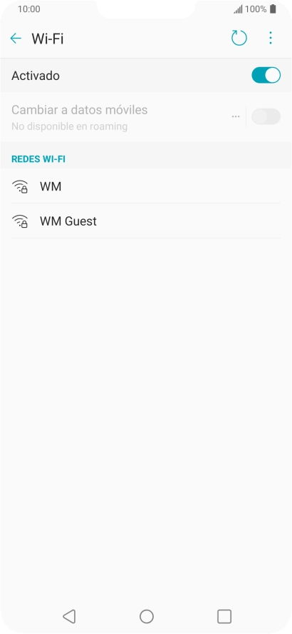 Pulsa la red wifi deseada.