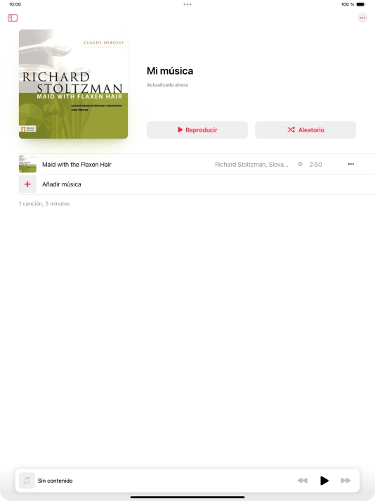 Desplázate a la categoría o a la lista de reproducción deseada y pulsa el archivo de música deseado.