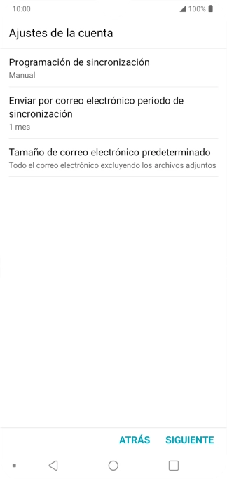 Pulsa Programación de sincronización.