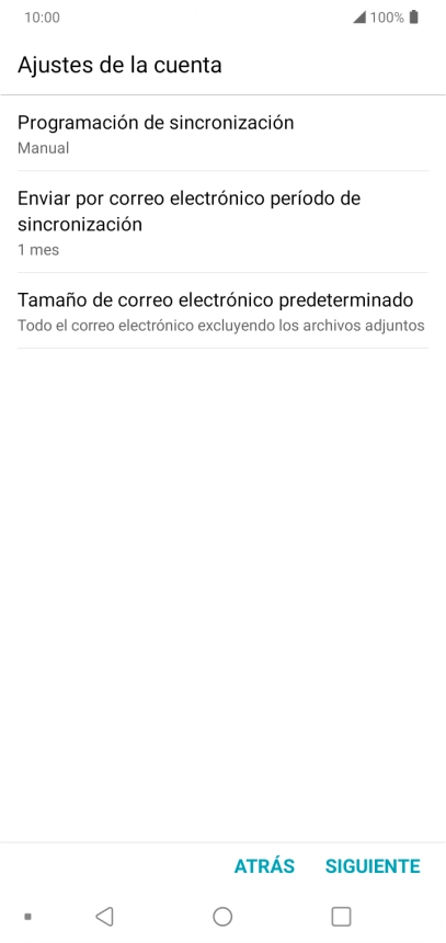 Pulsa Programación de sincronización.