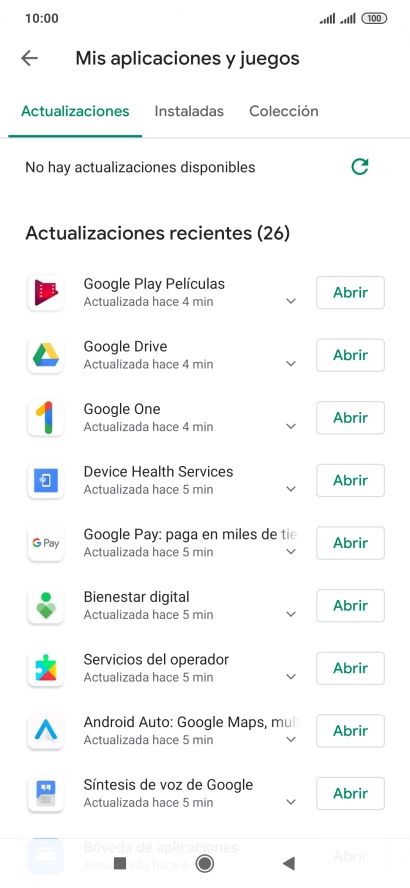 Pulsa Instaladas.