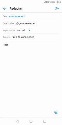 Pulsa el icono de anexos.