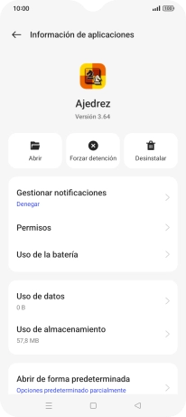 Pulsa Uso de almacenamiento.