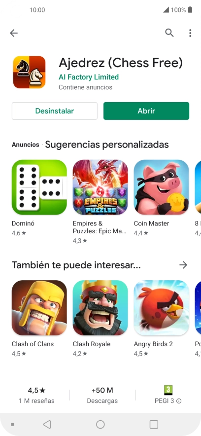 Pulsa la tecla de inicio para terminar y regresar a la pantalla de inicio.