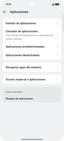 Pulsa Gestión de aplicaciones.