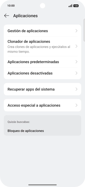 Pulsa Gestión de aplicaciones.