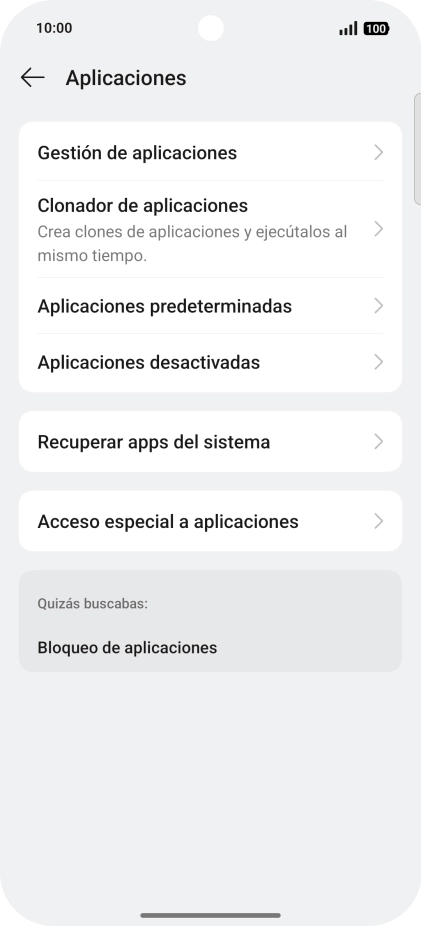 Pulsa Gestión de aplicaciones.