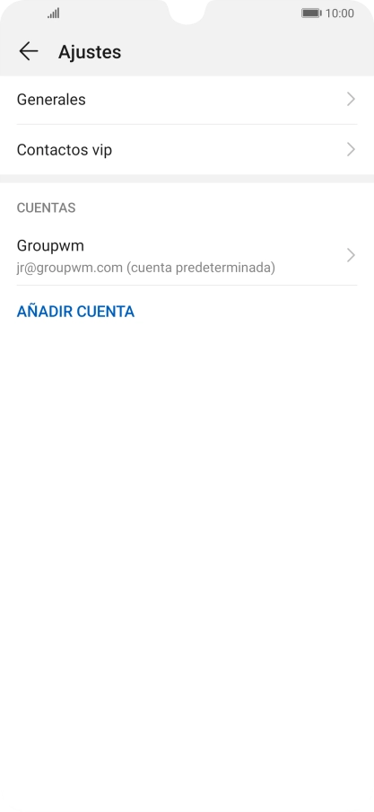 Pulsa la cuenta deseada.