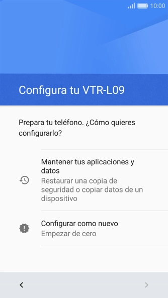 Puedes transferir el contenido de otro teléfono cuando activas tu teléfono por primera vez y cuando lo has restablecido. Cuando aparezca en la pantalla del teléfono esta imagen, ya está listo para la transmisión del contenido del otro teléfono.