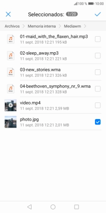 Pulsa el icono de aceptar.