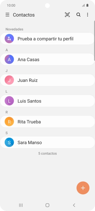 Desliza el dedo hacia la derecha desde la parte izquierda de la pantalla.