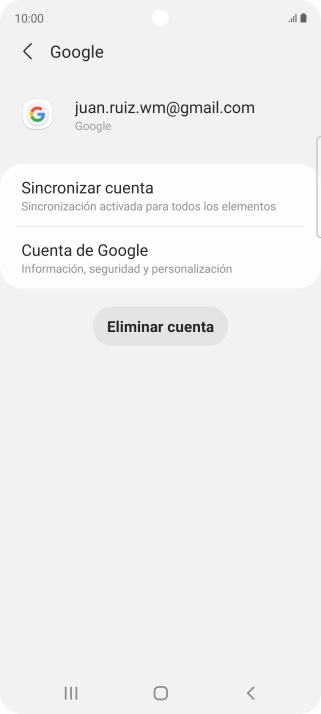 Pulsa Sincronizar cuenta.