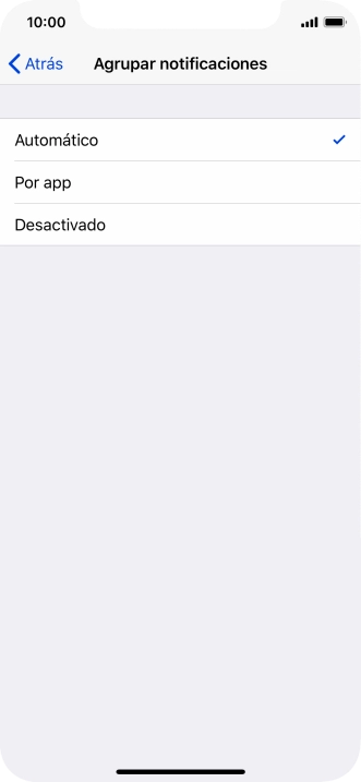 Pulsa el ajuste deseado.