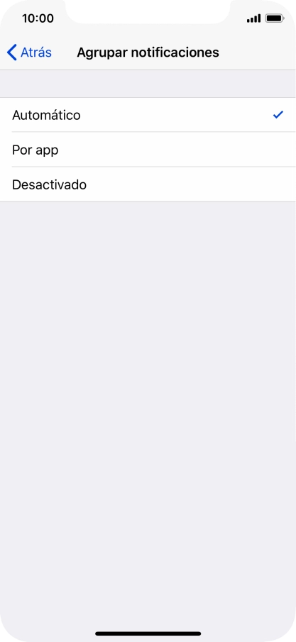 Pulsa el ajuste deseado.