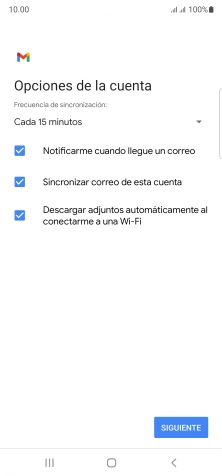 Si aparece en la pantalla esta imagen, tu cuenta de correo electrónico ha sido reconocida y configurada automáticamente. Sigue las indicaciones de la pantalla para introducir más información y terminar la configuración.