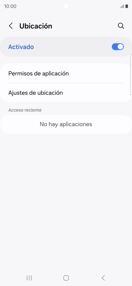 Pulsa Permisos de aplicación.