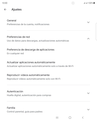 Pulsa Actualizar aplicaciones automáticamente.