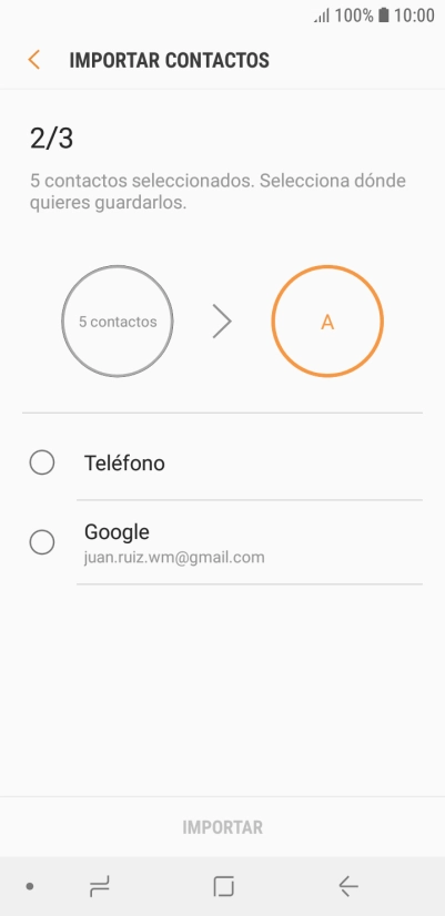 Pulsa Teléfono.