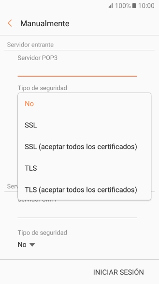 Pulsa No para desactivar la función.