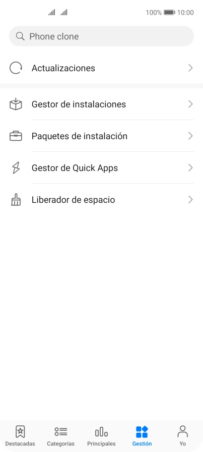 Pulsa Actualizaciones.