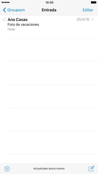 Pulsa el icono de nuevo correo electrónico.
