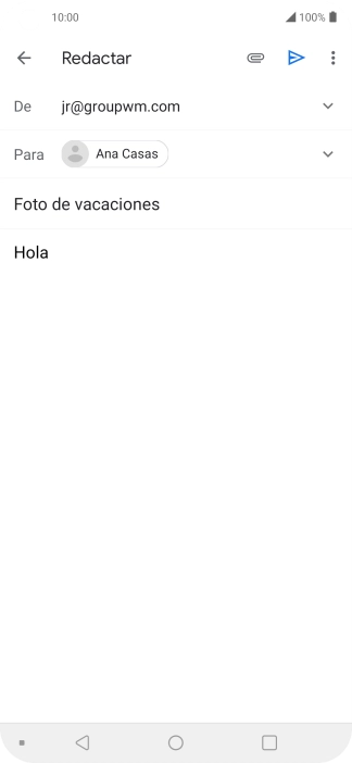 Pulsa el icono de anexos.