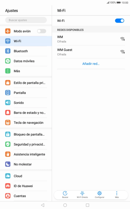 Pulsa la red wifi deseada.