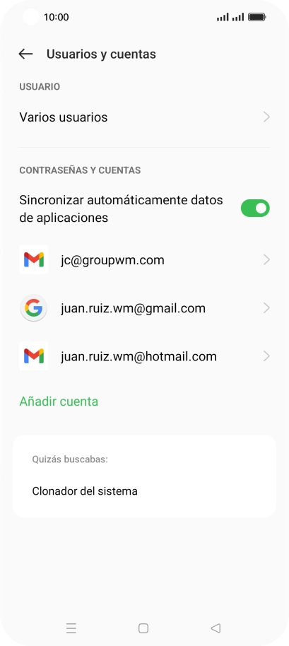 Pulsa el indicador junto a 