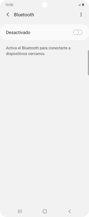 Pulsa el indicador para activar la función.