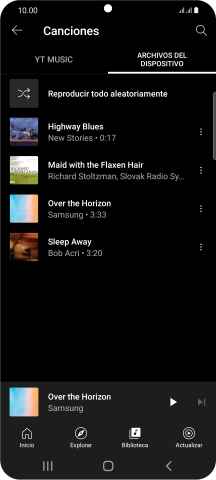 Pulsa el archivo de música deseado.