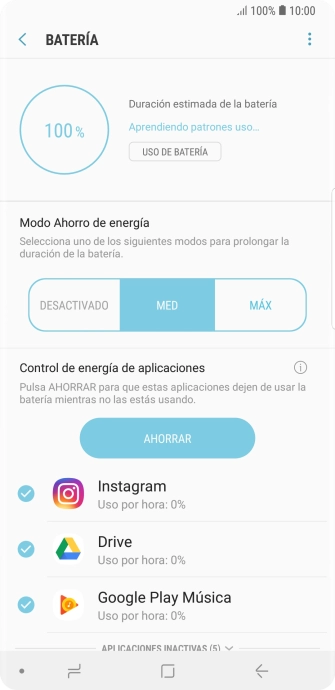 Pulsa la tecla de inicio para terminar y regresar a la pantalla de inicio.