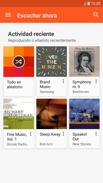 Desliza el dedo hacia la derecha desde la parte izquierda de la pantalla.