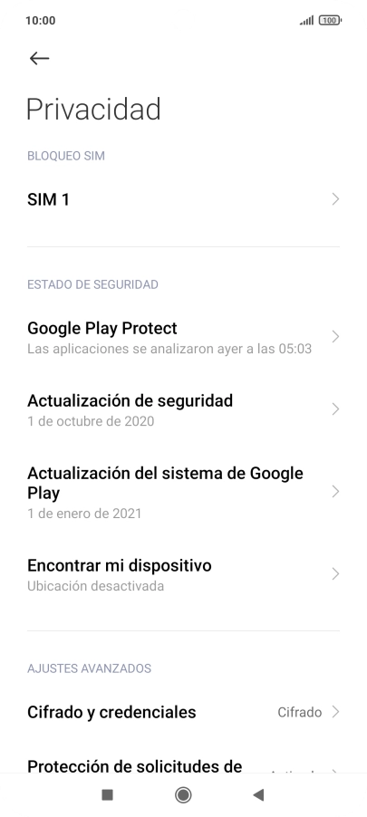 Pulsa el nombre de la tarjeta SIM.