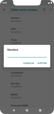Introduce Vodafone Internet y pulsa ACEPTAR.