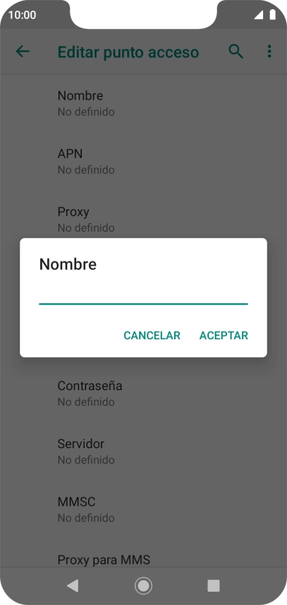 Introduce Vodafone Internet y pulsa ACEPTAR.
