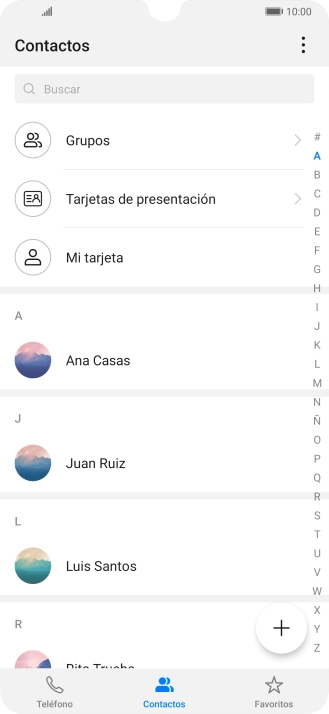 Pulsa el contacto deseado.