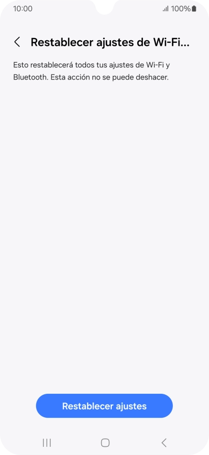 Pulsa Restablecer ajustes.