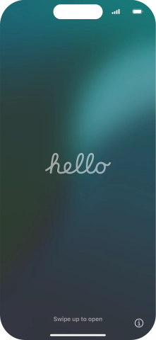 Desliza el dedo hacia arriba desde la parte inferior de la pantalla.