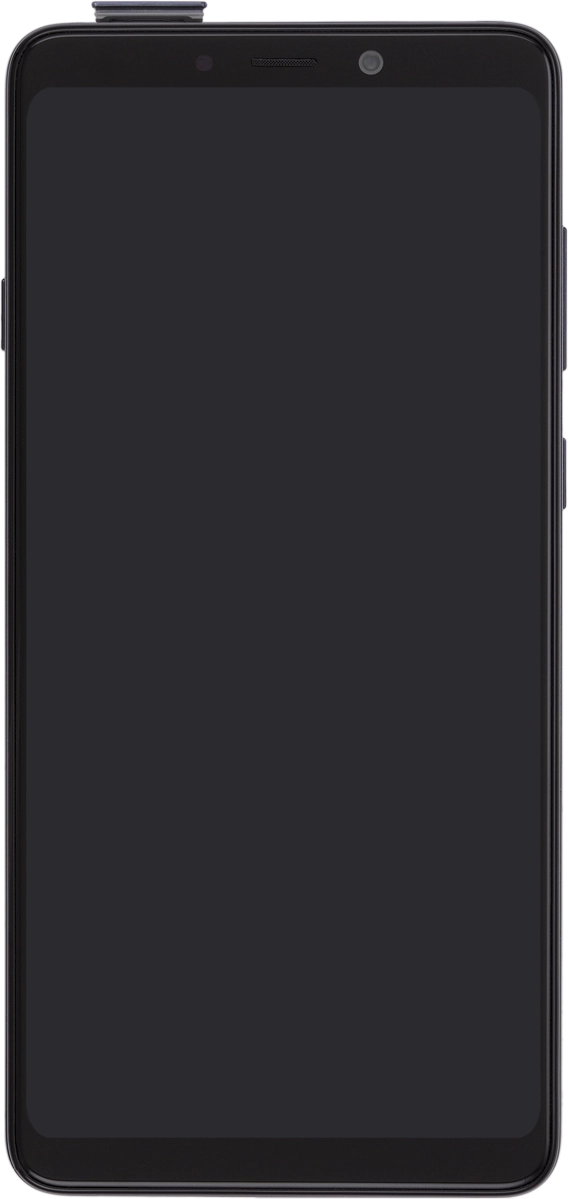 Retira el contenedor de tarjetas del teléfono.