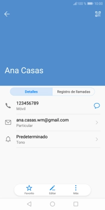 Pulsa el número de teléfono.