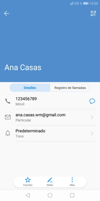 Pulsa el número de teléfono.