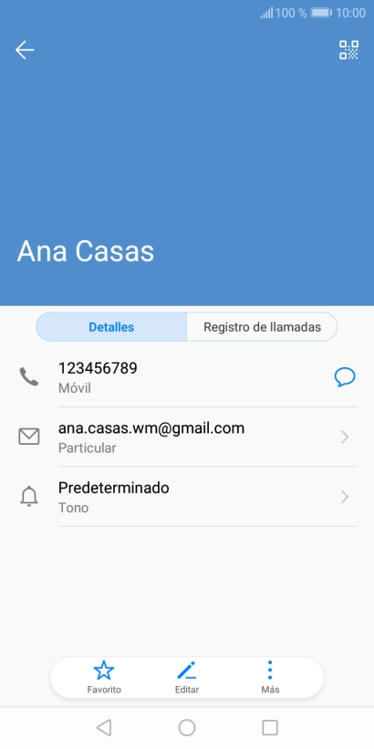 Pulsa el número de teléfono.
