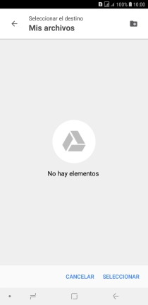 Si deseas crear una nueva carpeta, pulsa el icono de nueva carpeta y sigue las indicaciones de la pantalla para crearla.