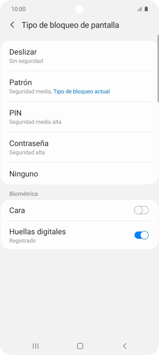 Pulsa Ninguno.