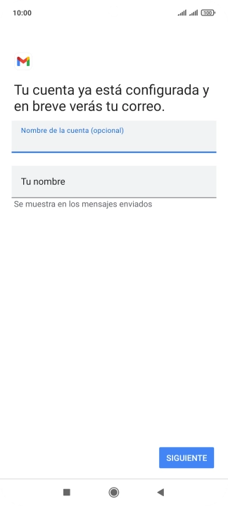Pulsa Tu nombre e introduce el nombre del remitente.